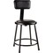 National Public Seating Stool w/Back, Steel, Vinyl, Black, 18" H 6418B-10 - alternate 1